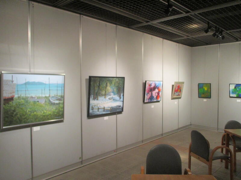 第11回ラベンダー会油彩画展　作品展展示様子