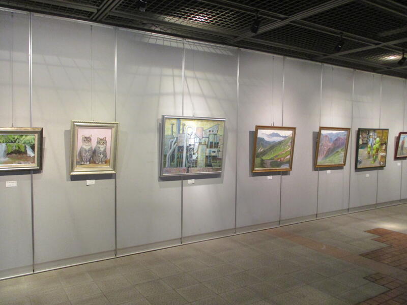 第11回ラベンダー会油彩画展　作品展展示様子