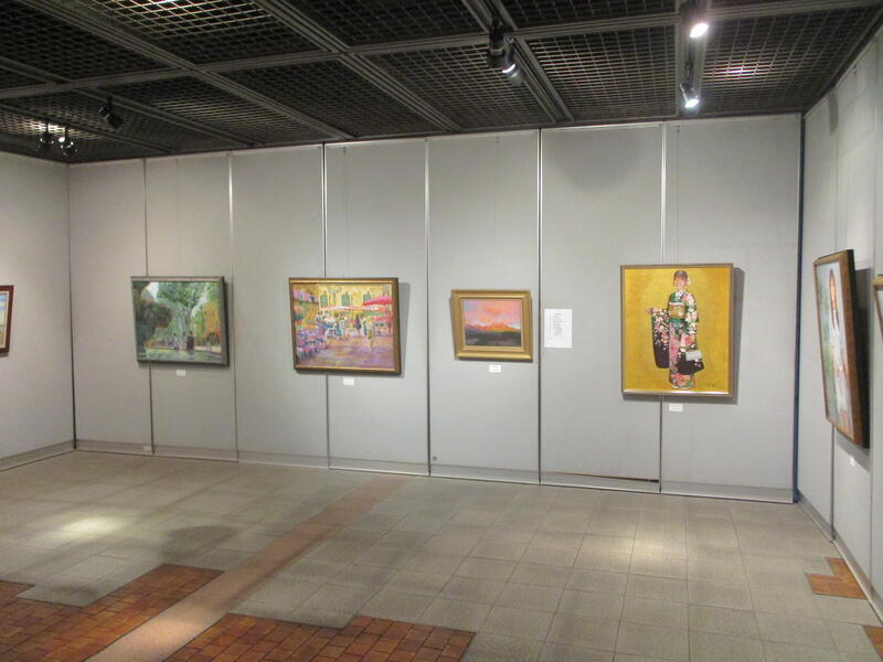 第11回ラベンダー会油彩画展　作品展展示様子