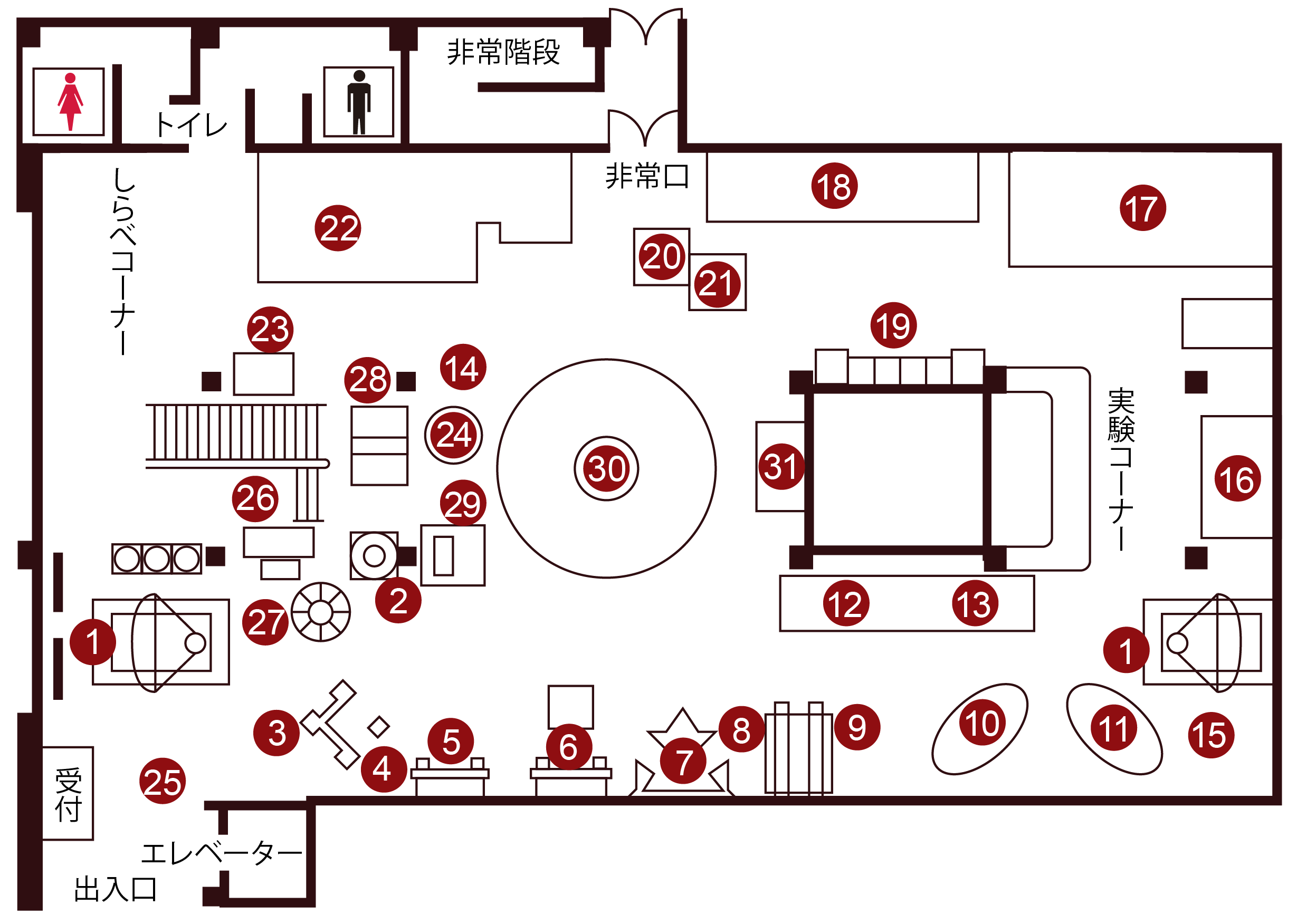 科学展示室地図