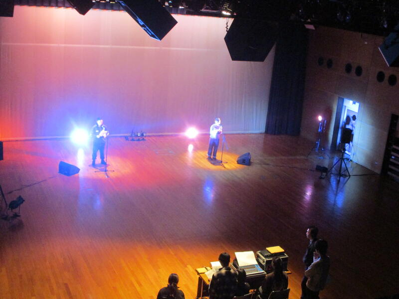 舞台技術講習会　オペレート体験様子